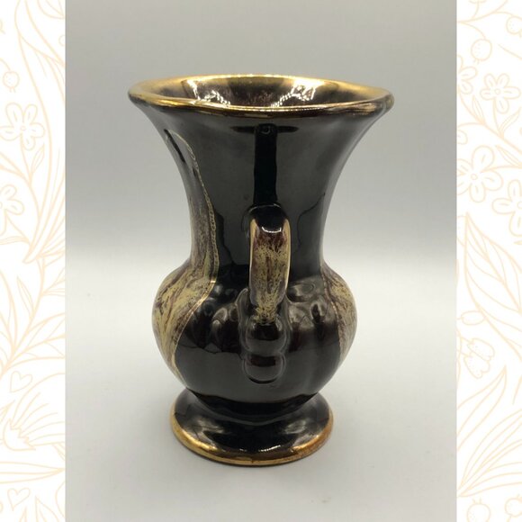 Vintage West German Pottery Vase Drip Glazed - Picture 4 of 6